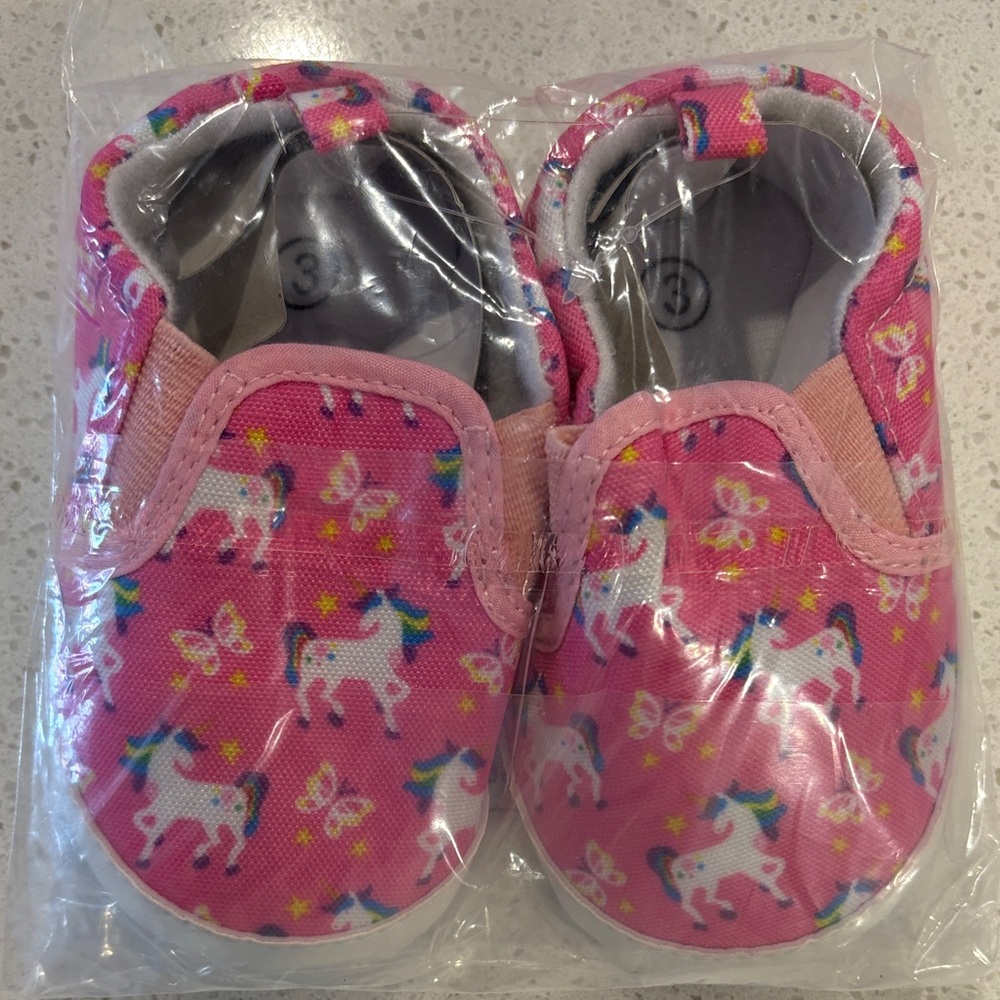Toddler Pink Unicorn Slip-On Canvas Shoes